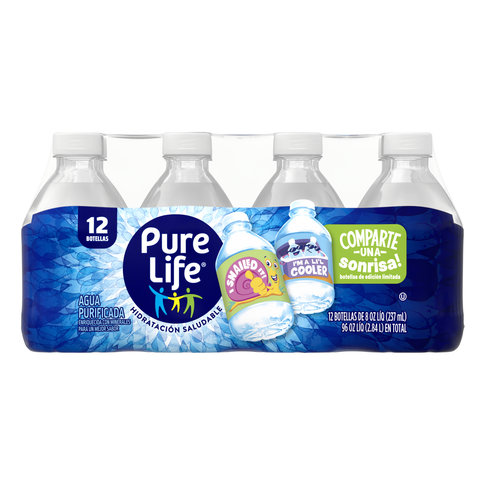 slide 5 of 5, Pure Life Purified Water, 8 Fl Oz, Plastic Bottled Water (12 Pack), 12 ct