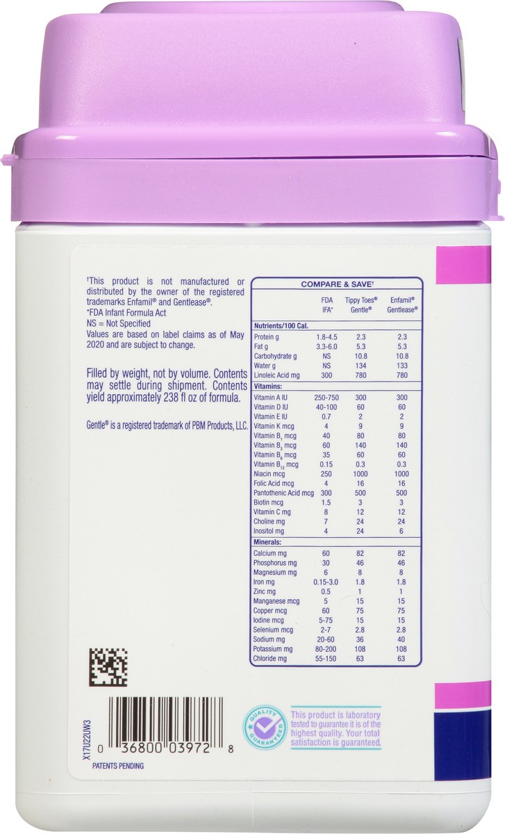 slide 10 of 14, Tippy Toes 0 To 12 Months Milk-Based Powder With Iron Infant Formula 33.2 oz, 33.20 oz