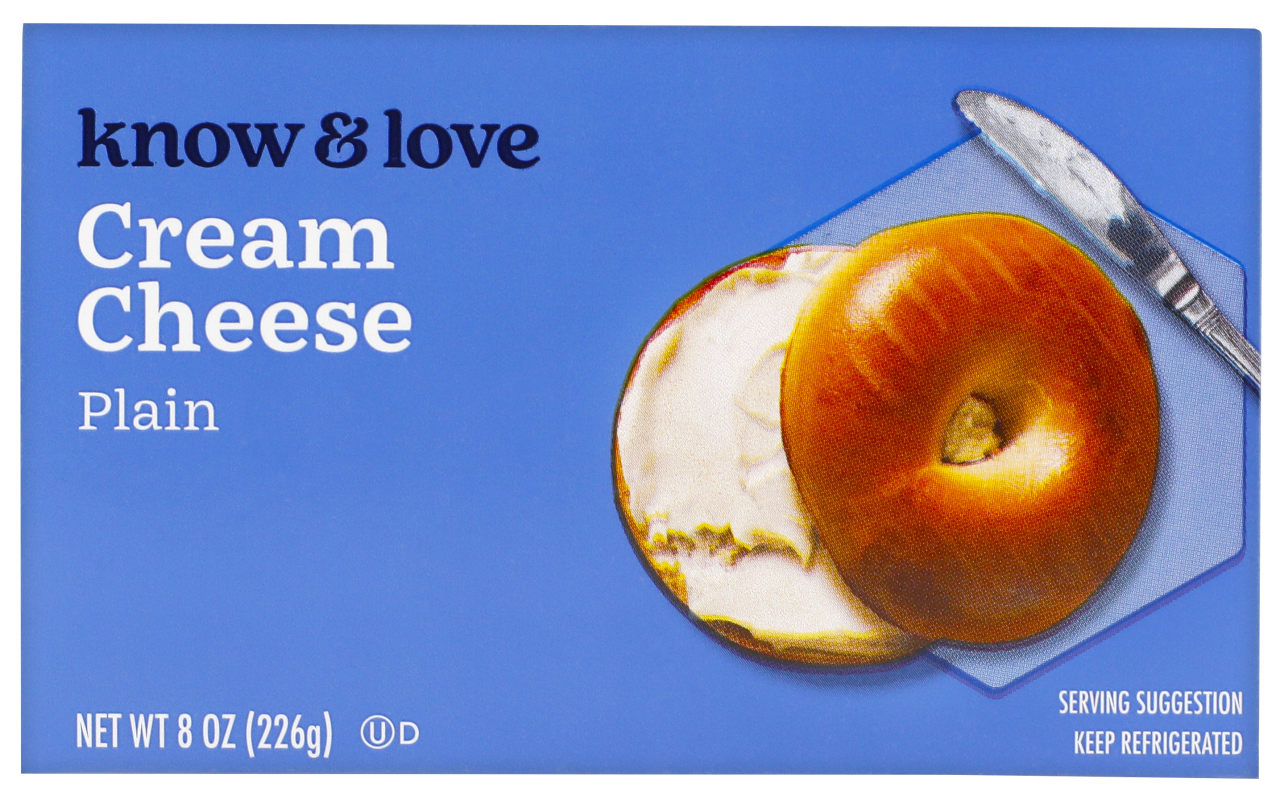 slide 1 of 1, Know & Love Cream Cheese Brk 8 Ounces, 8 oz