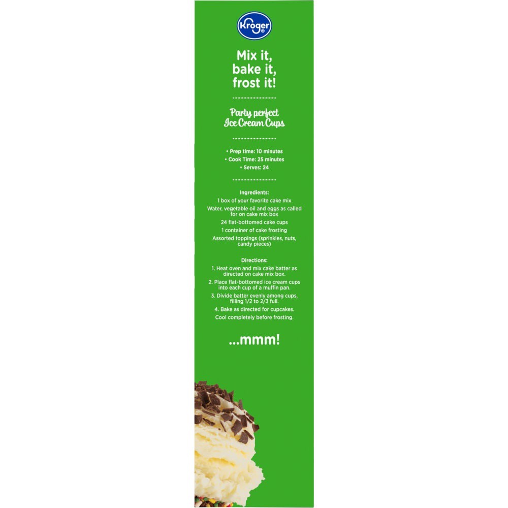 slide 3 of 6, Kroger Cake Cones, 24 ct