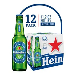 Heineken 0.0 Non-Alcoholic Beer, 12 Pack, 11.2 fl oz Bottles