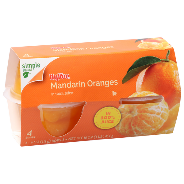 slide 1 of 1, Hy-vee Mandarin Oranges In 100% Juice - 16 oz, 16 oz