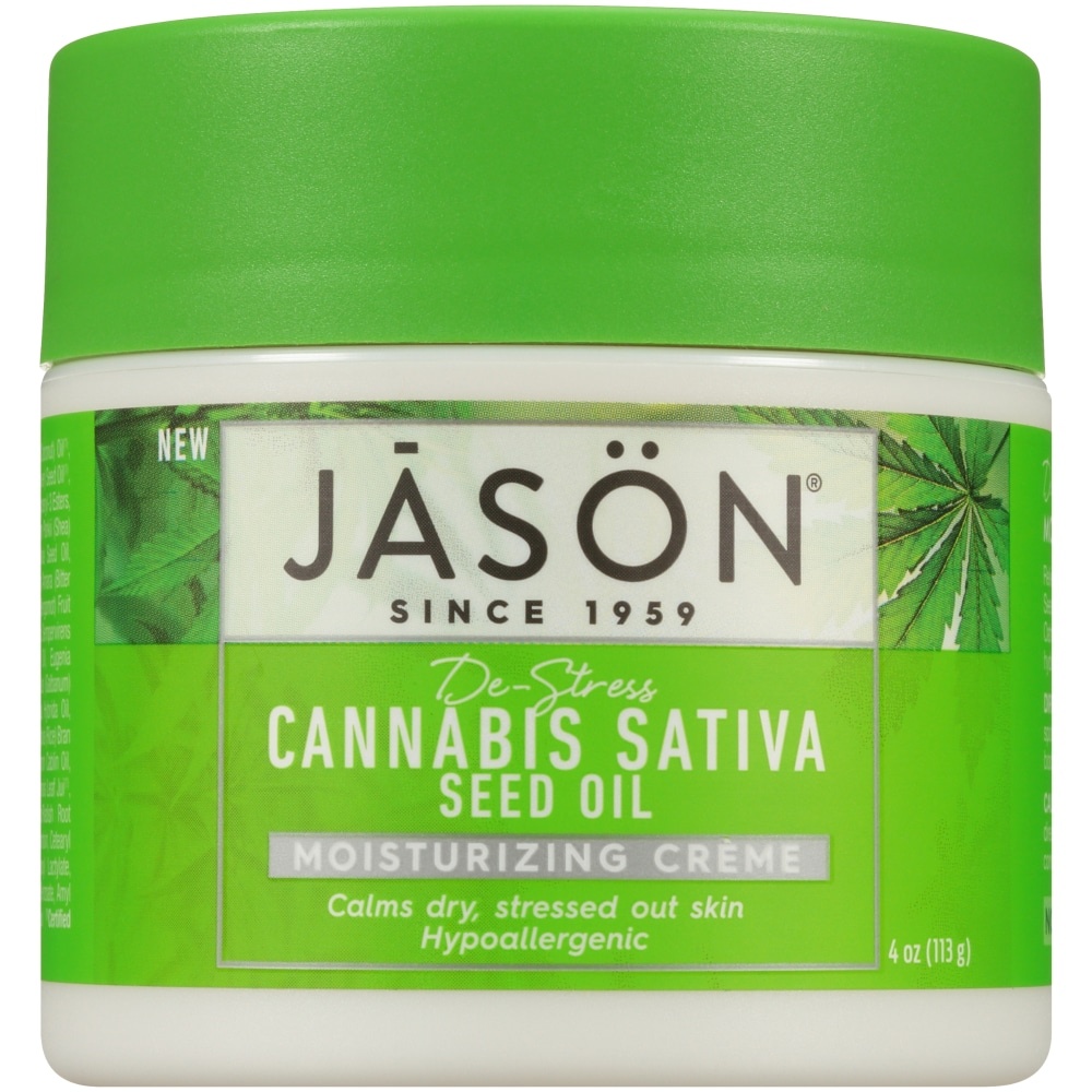 slide 1 of 1, Jason Cannabis Sativa Seed Oil Moisturizing Creme, 4 oz