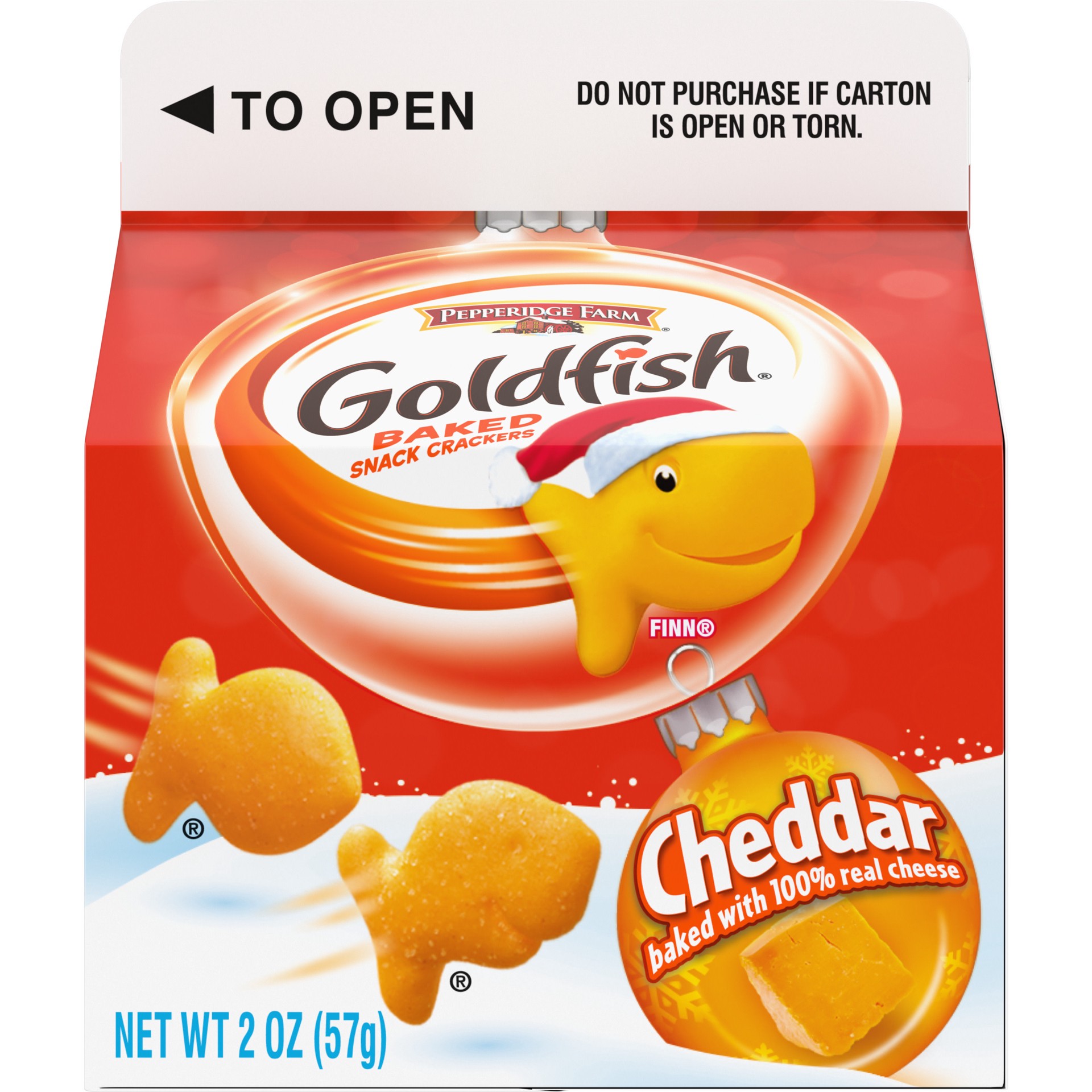 slide 5 of 6, Goldfish Holiday Cheddar Crackers, 2 Oz Carton, 2 oz