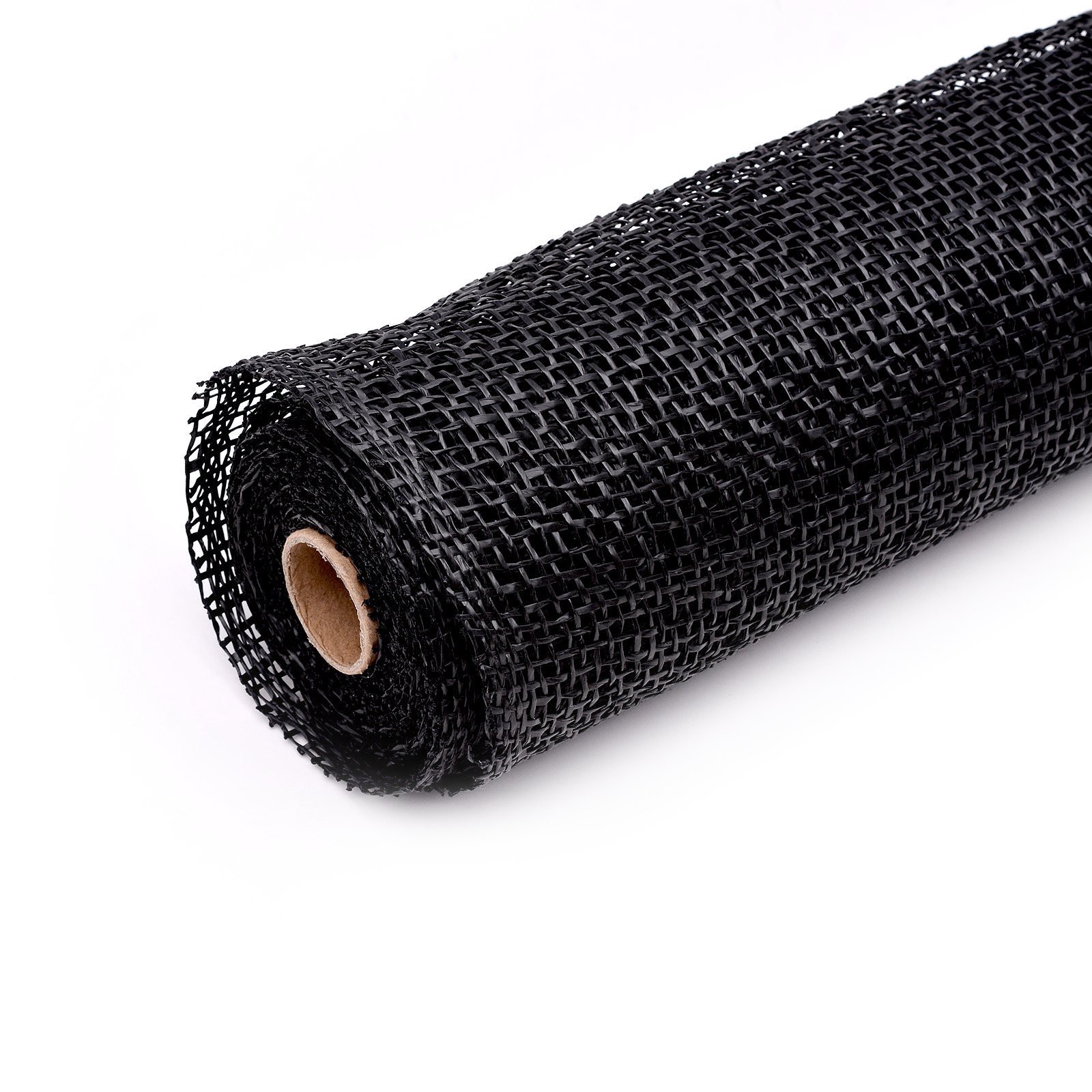 slide 2 of 4, 21" X 5yd. Black Poly Burlap Mesh By Celebrate It, 21 in x 5 yd