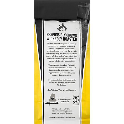 slide 1 of 1, Wicked Joe Coffee Organic Fair Trade Ground Light Roast With Dark Breakfast Blend - 12 Oz, 12 oz