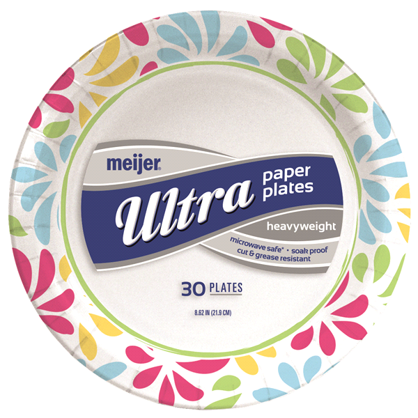 slide 1 of 1, Meijer Heavyweight Ultra Paper Plates, 32 ct