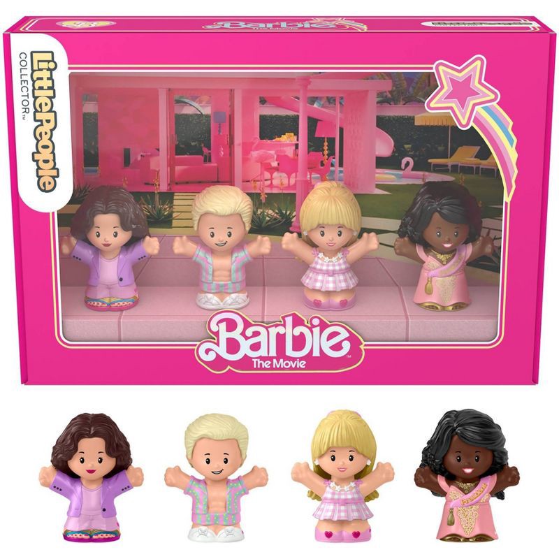 slide 1 of 6, Little People Collector Barbie: The Movie Special Edition Figure Set - 4pc, 4 ct