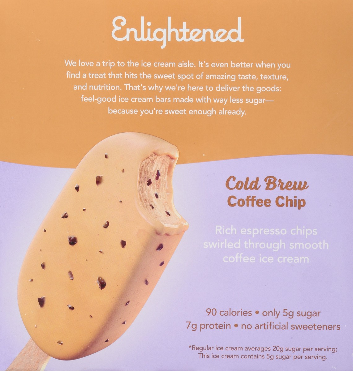 slide 3 of 9, Enlightened Cold Brew Coffee Chip Ice Cream Bars 4 3.75 fl oz Box, 4 ct