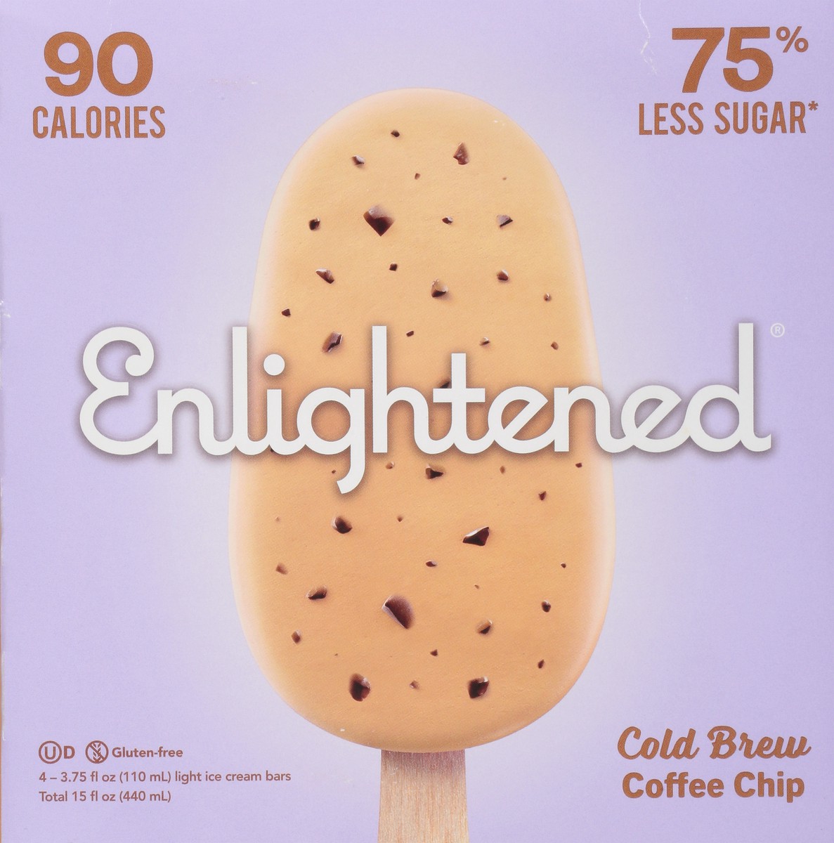 slide 2 of 9, Enlightened Cold Brew Coffee Chip Ice Cream Bars 4 3.75 fl oz Box, 4 ct