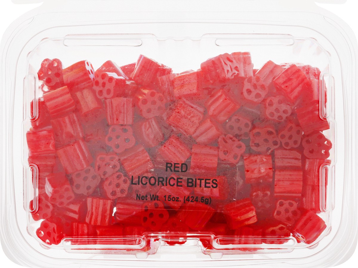 slide 3 of 13, JLM Tub Red Licorice Bites 15 oz, 15 oz
