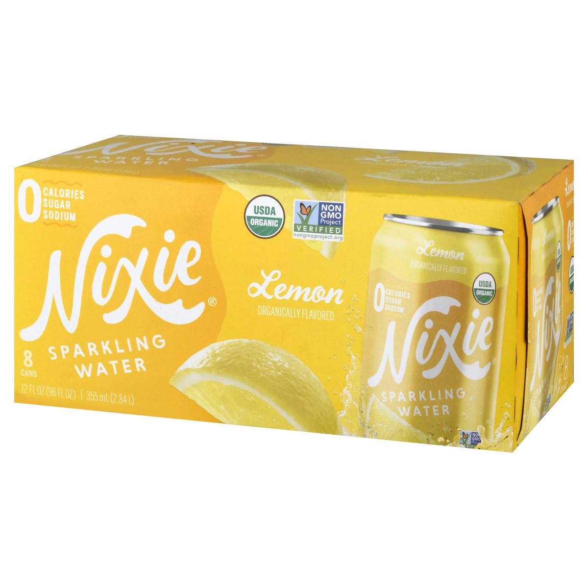 slide 3 of 9, Nixie Org Lemon Sparkling Water - 8 ct; 12 fl oz, 8 ct; 12 fl oz