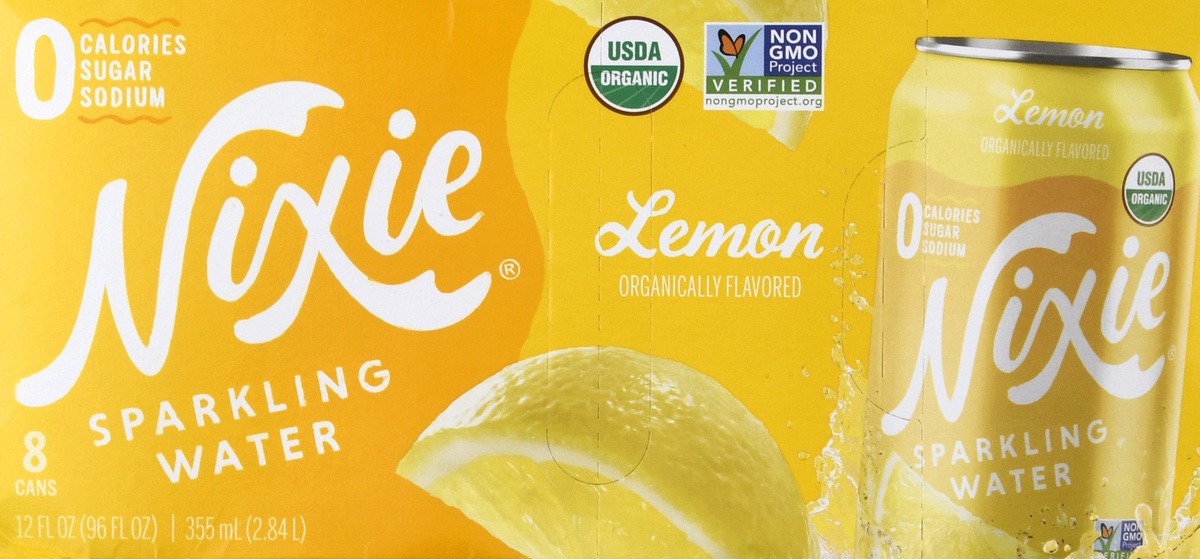 slide 5 of 9, Nixie Org Lemon Sparkling Water - 8 ct; 12 fl oz, 8 ct; 12 fl oz