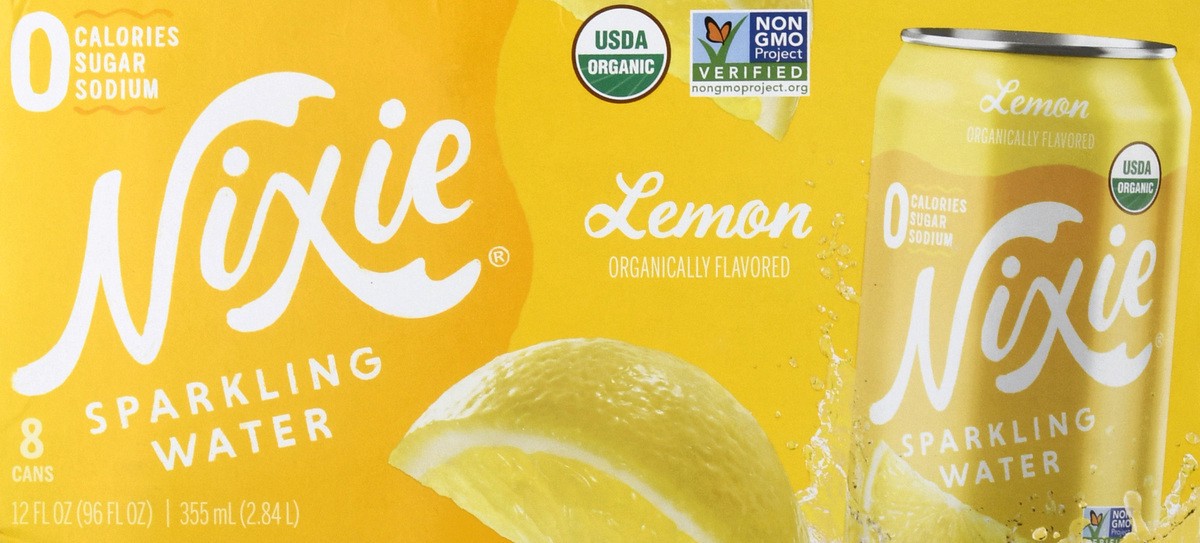 slide 6 of 9, Nixie Org Lemon Sparkling Water - 8 ct; 12 fl oz, 8 ct; 12 fl oz