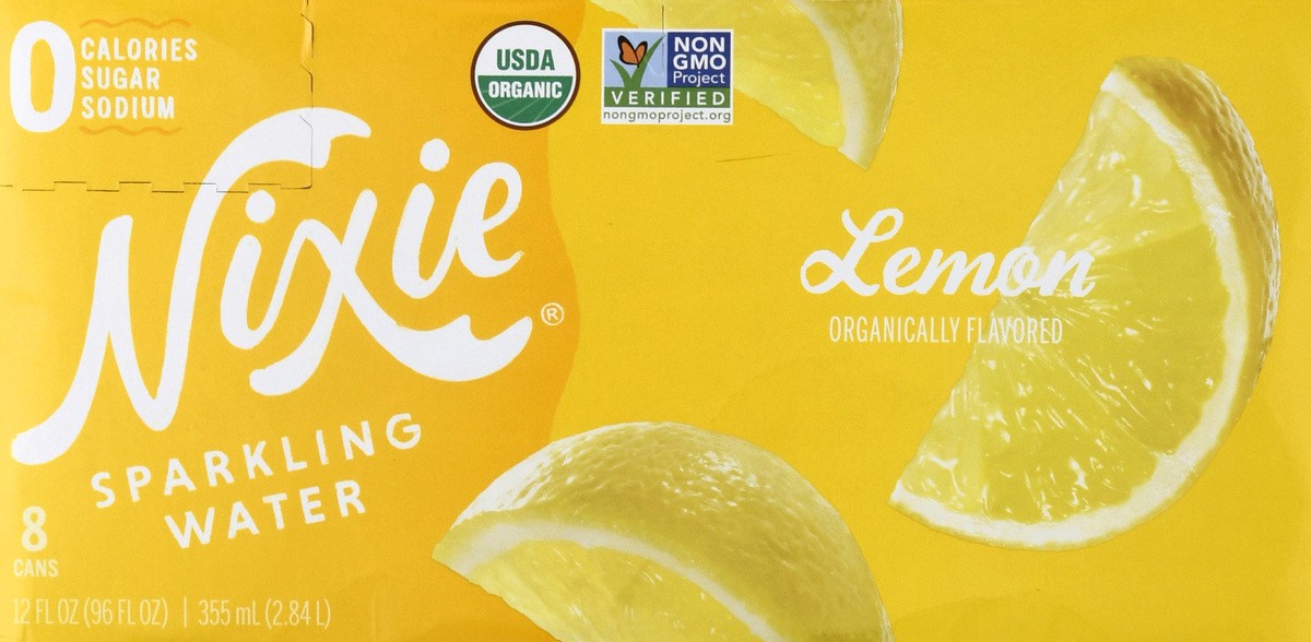 slide 9 of 9, Nixie Org Lemon Sparkling Water - 8 ct; 12 fl oz, 8 ct; 12 fl oz