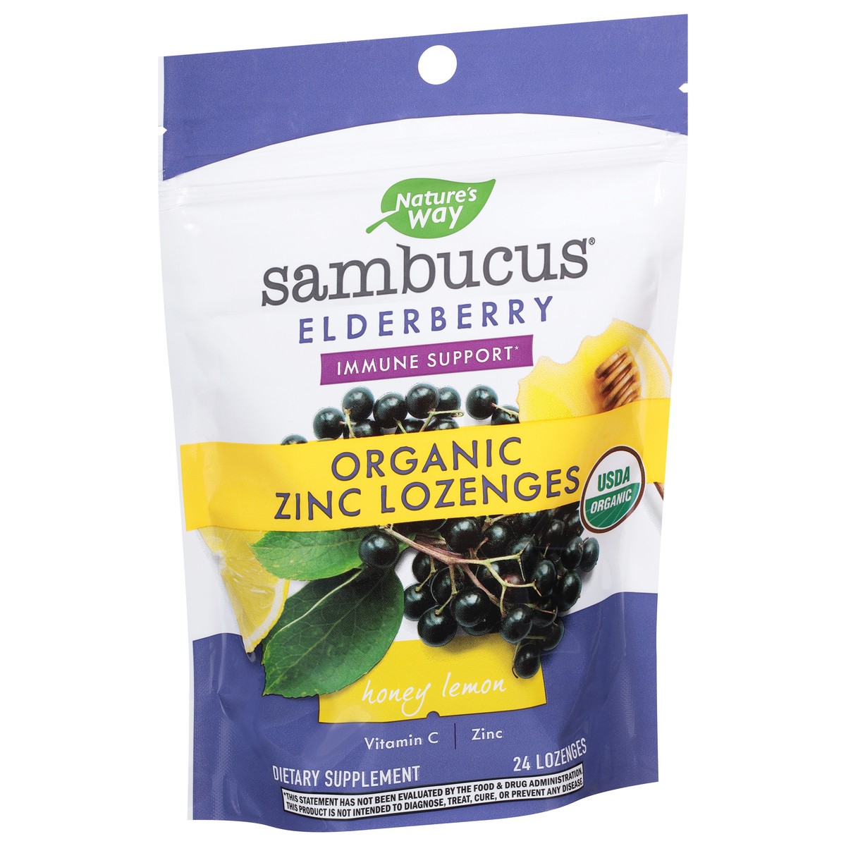 slide 6 of 9, Nature's Way Elderberry Honey Lemon Immune Lozenges 24 Lozenges, 24 fl oz