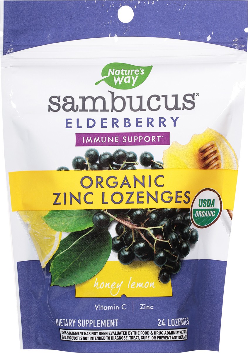 slide 9 of 9, Nature's Way Elderberry Honey Lemon Immune Lozenges 24 Lozenges, 24 fl oz