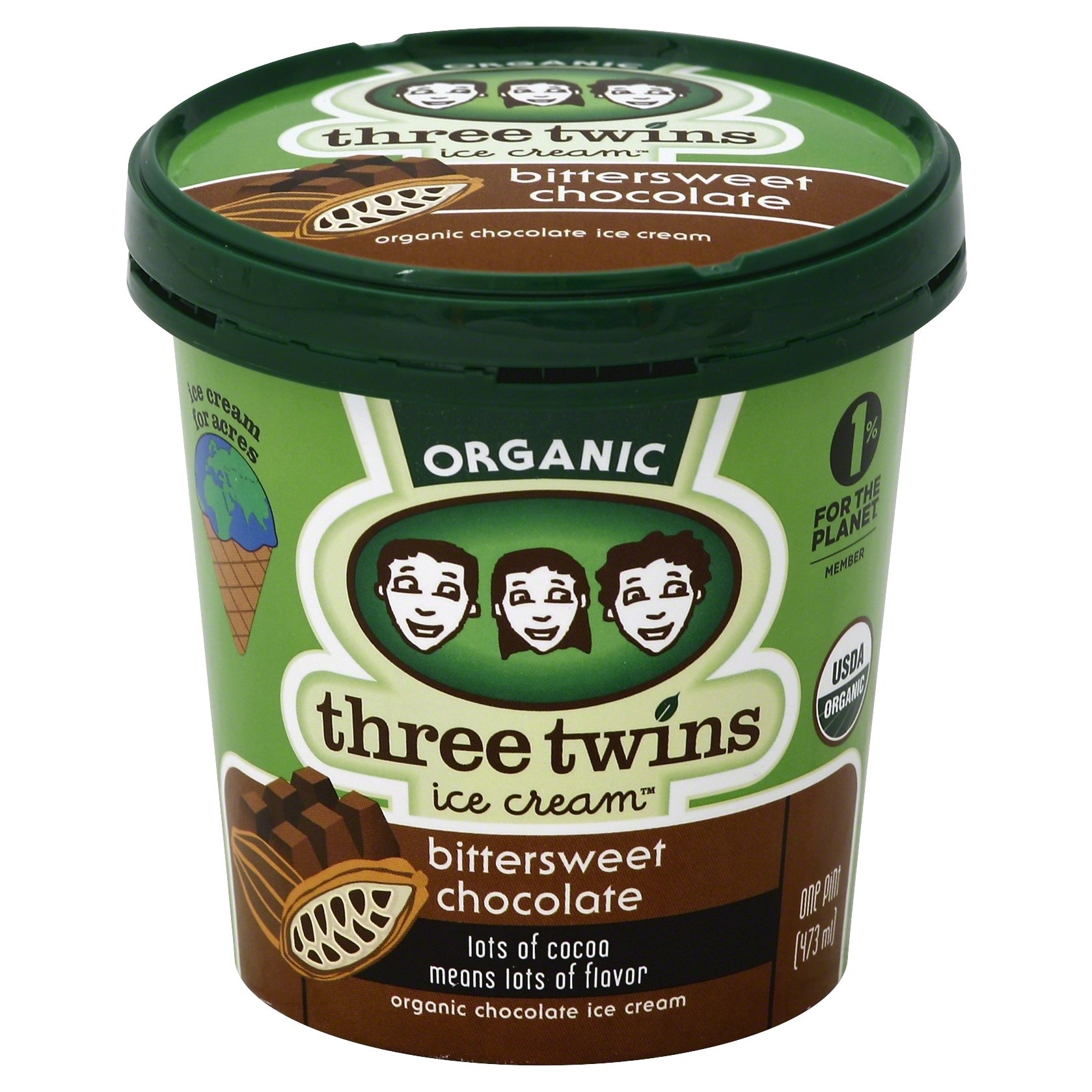 slide 1 of 1, Three Twins Bittersweet Chocolate, 16 oz