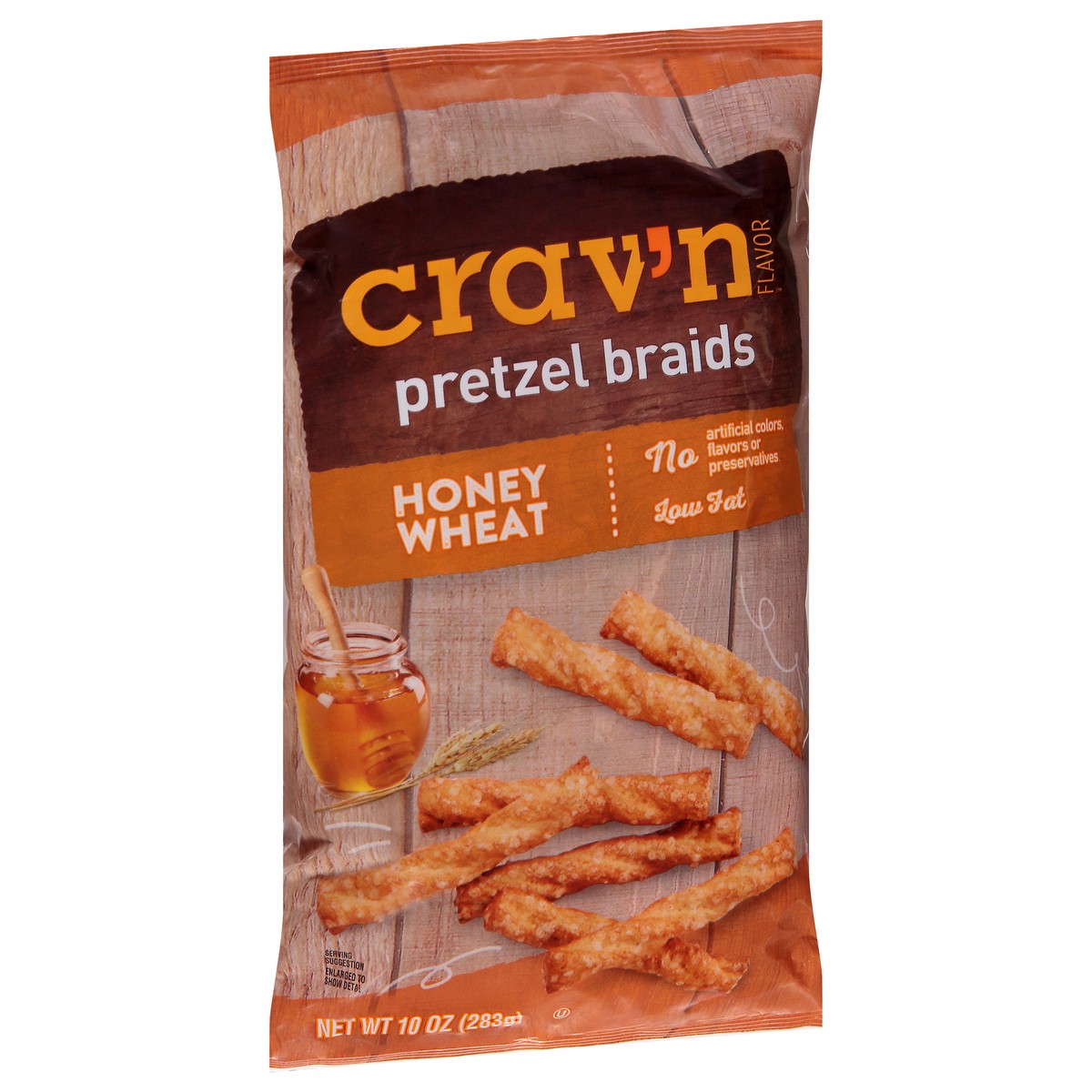 slide 3 of 19, Crav'n Flavor Honey Wheat Pretzel Braids 10 oz, 10 oz
