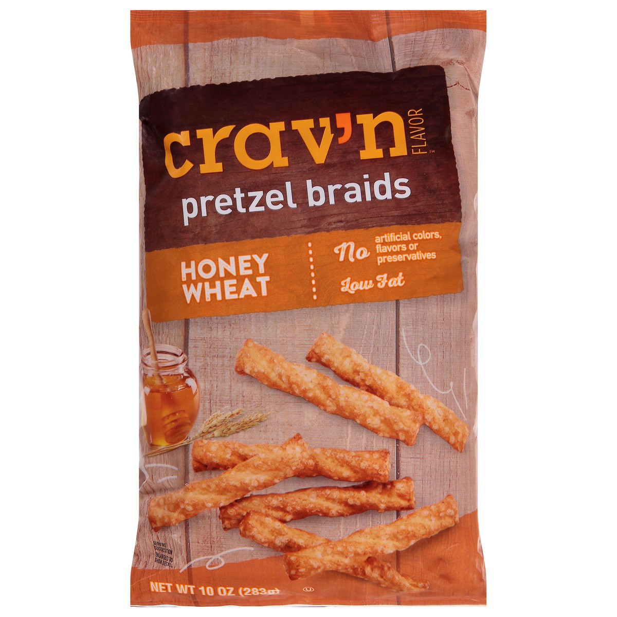 slide 6 of 19, Crav'n Flavor Honey Wheat Pretzel Braids 10 oz, 10 oz
