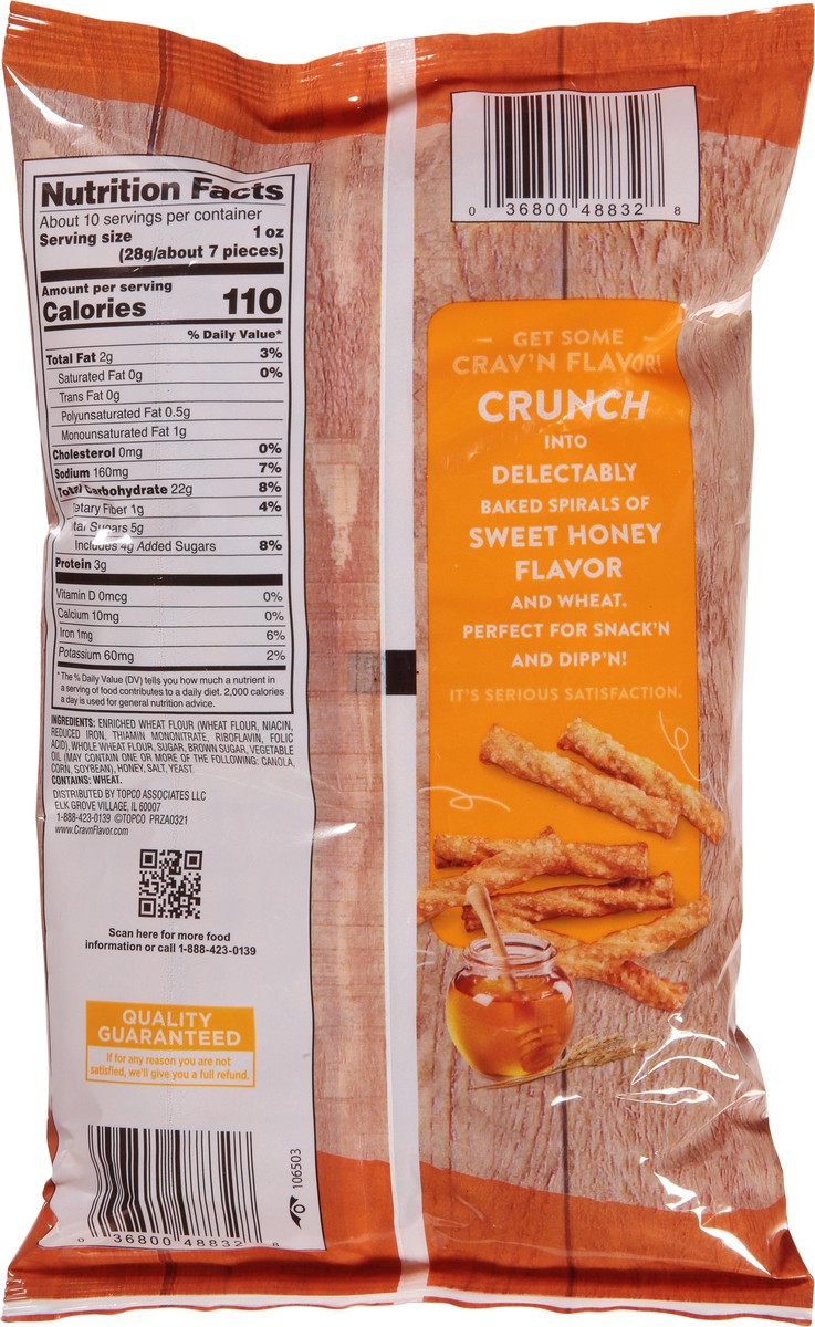 slide 8 of 19, Crav'n Flavor Honey Wheat Pretzel Braids 10 oz, 10 oz