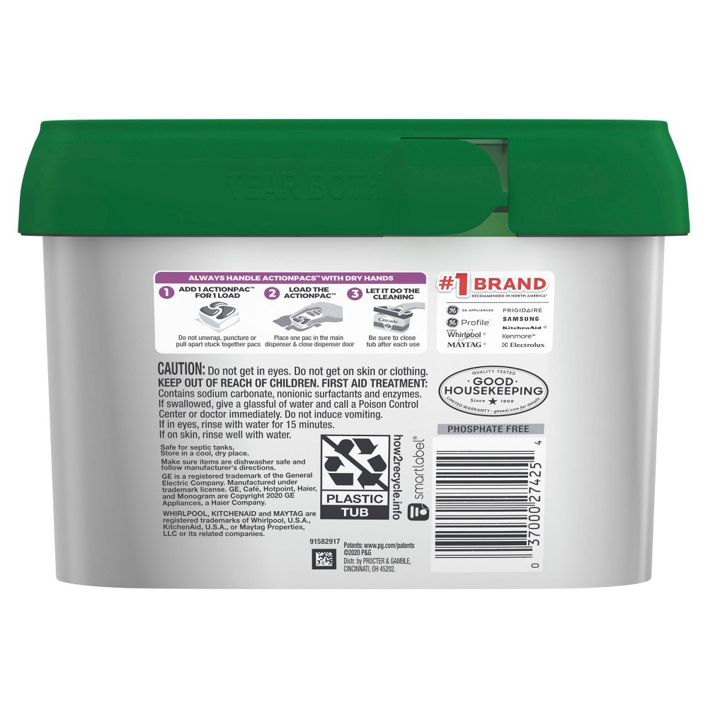 slide 7 of 12, Cascade Fresh Scent Platinum ActionPacs Dishwasher Detergent + Oxi Fresh Cleaner Pods - 26.7oz/48c, 48 ct