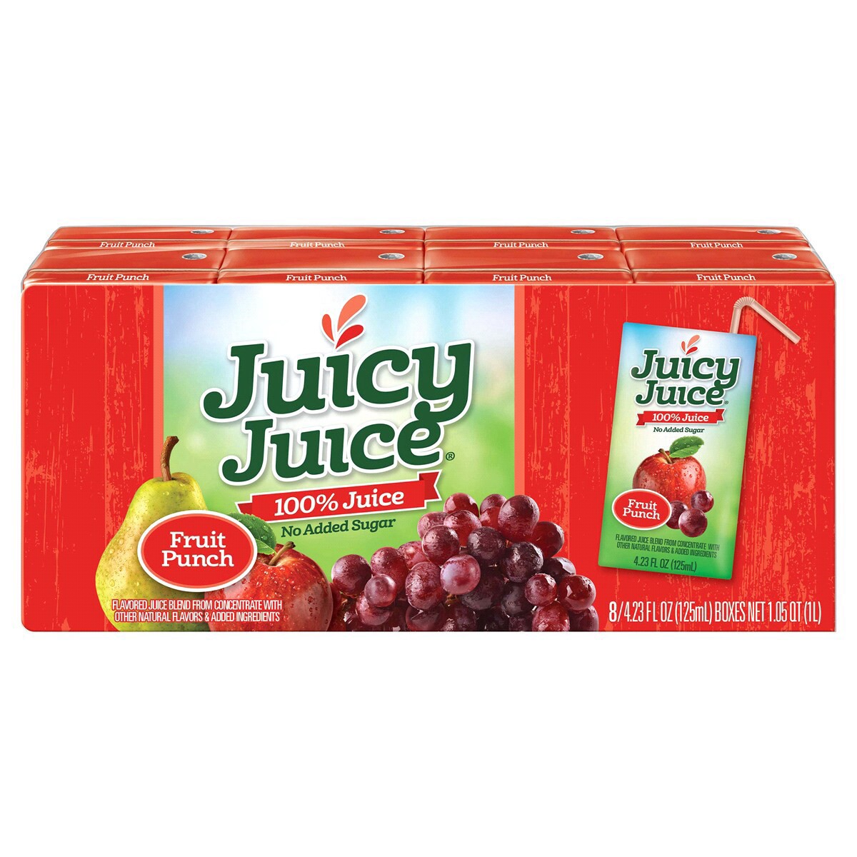 slide 1 of 4, Juicy Juice 100% Juice, Fruit Punch Flavored - 8 ct, 8 ct