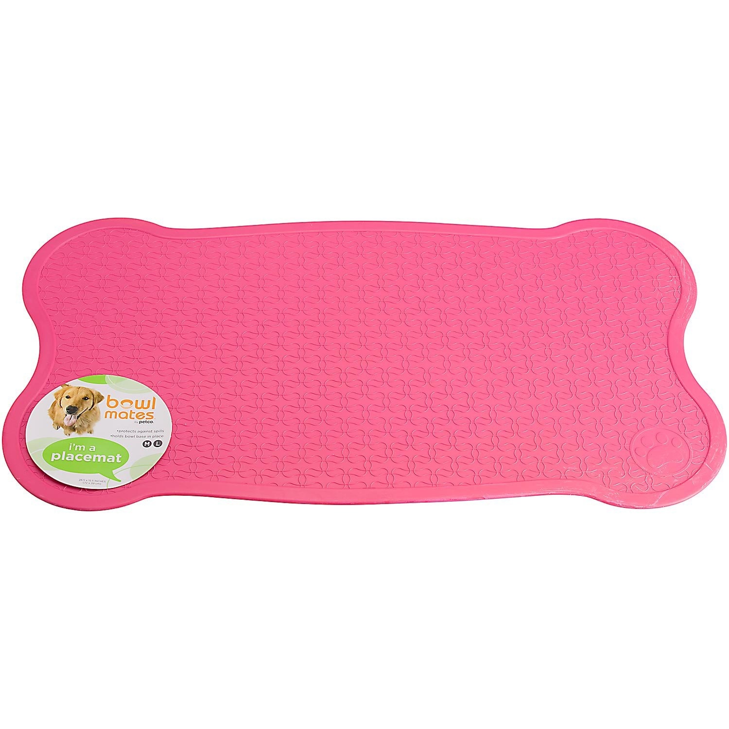 slide 1 of 1, Bowlmates Bone Placemat - Pink, MED/LG