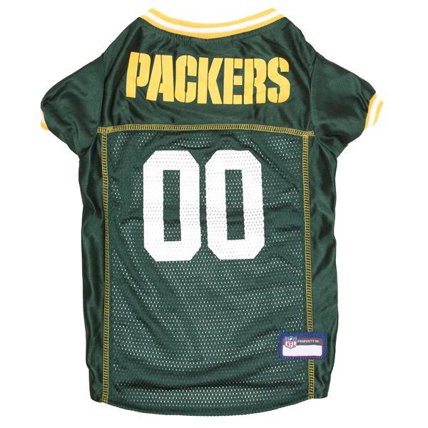 slide 1 of 1, Pets First Green Bay Packers NFL Mesh Pet Jersey, MED