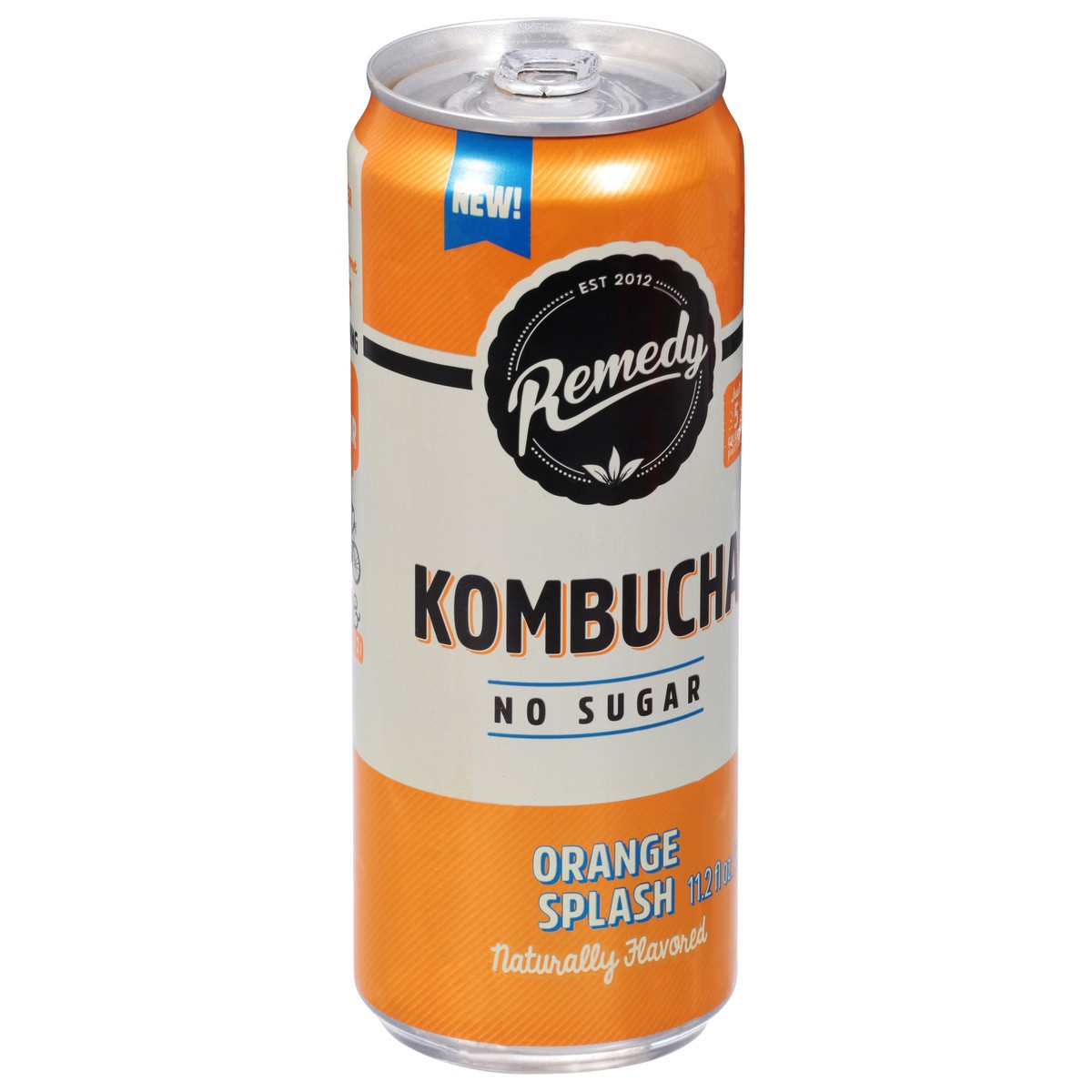 slide 8 of 9, Remedy No Sugar Orange Splash Kombucha 11.2 fl oz, 11.2 oz