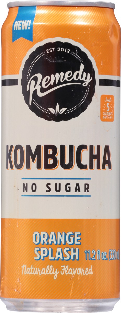slide 2 of 9, Remedy No Sugar Orange Splash Kombucha 11.2 fl oz, 11.2 oz