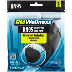 RM Wellness Disposable KN95 Face Masks - Black