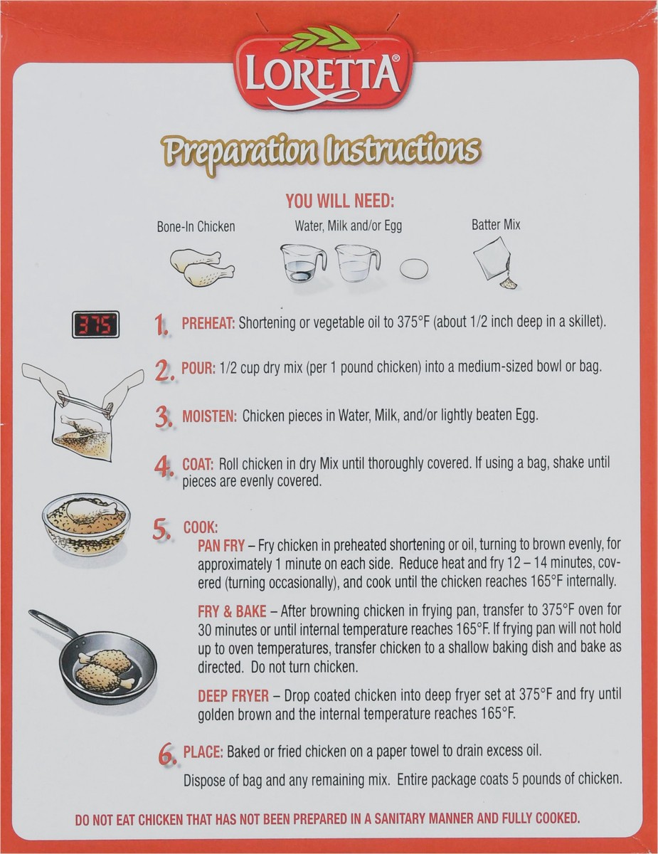 slide 9 of 10, Loretta Spicy Chicken Batter Mix, 12 oz