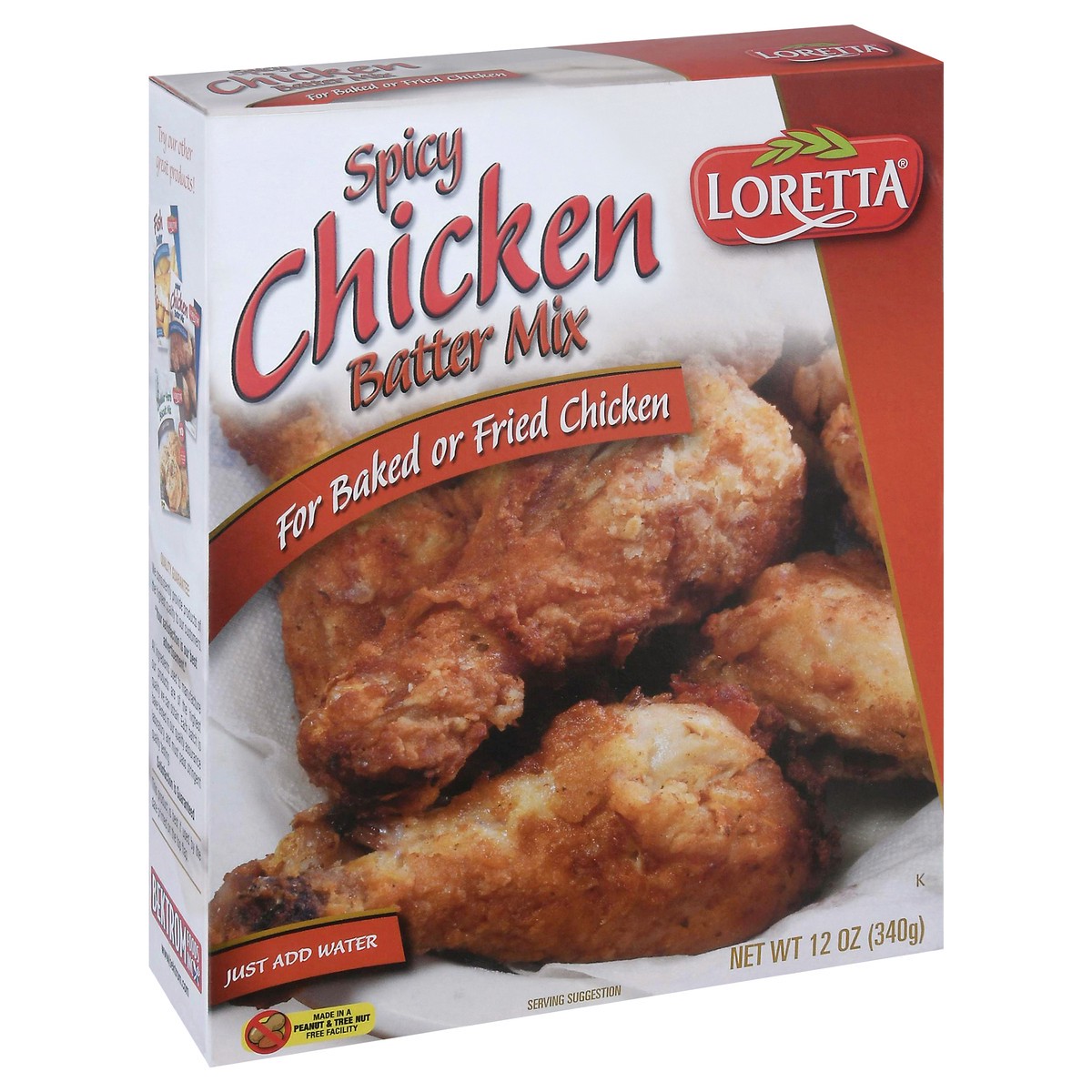 slide 10 of 10, Loretta Spicy Chicken Batter Mix, 12 oz