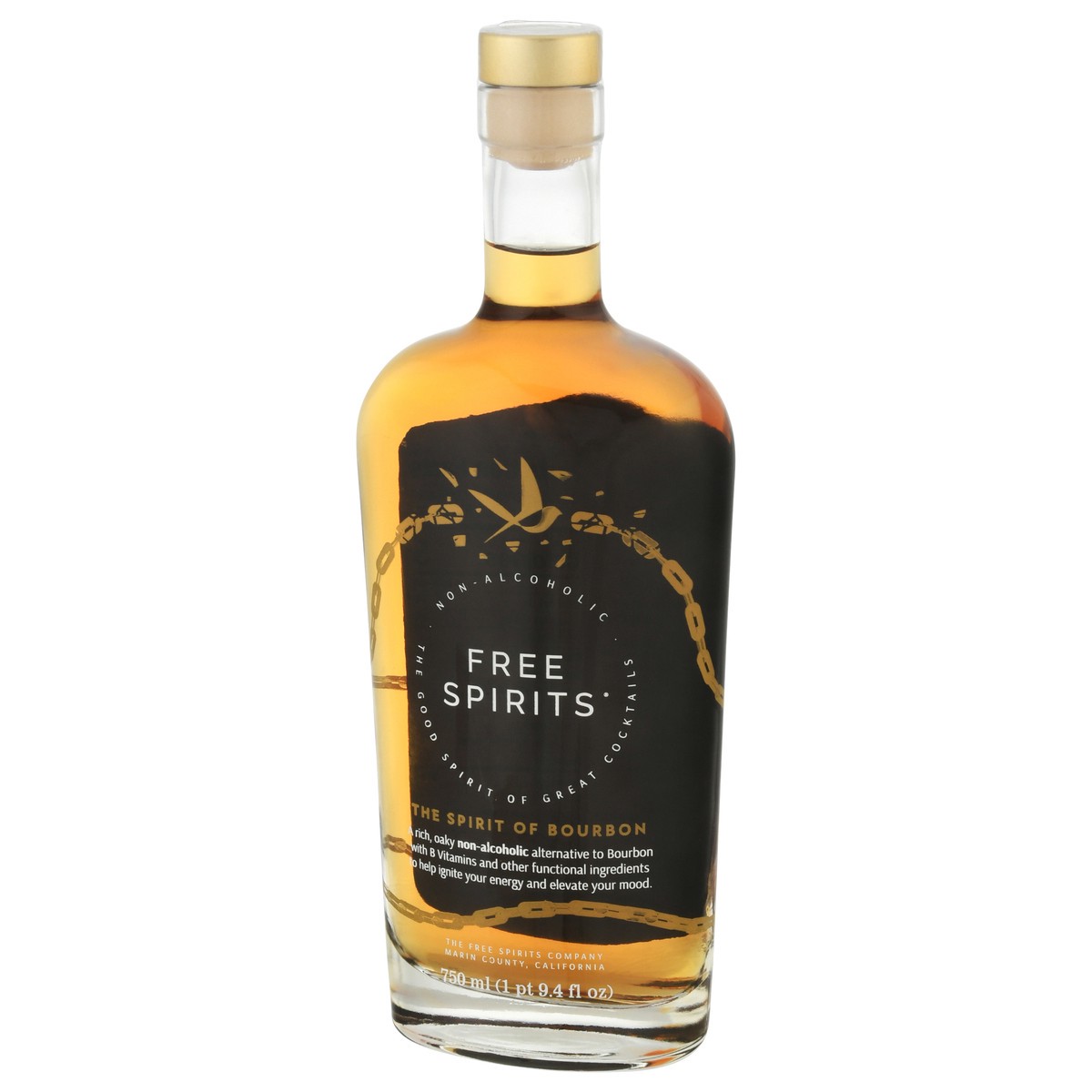 slide 8 of 9, Free Spirits Non-Alcoholic American Oak and Yellow Dent Corn Bourbon 25.36 fl oz, 25.36 fl oz