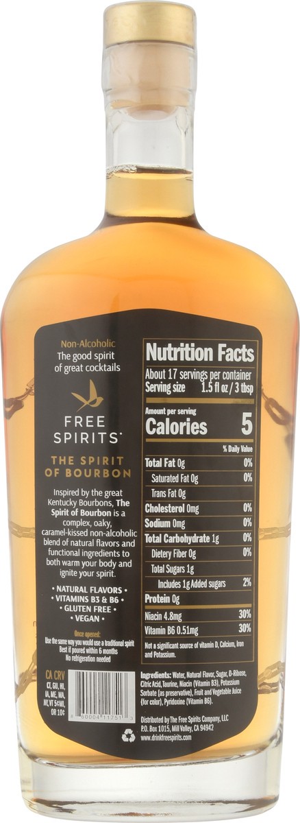 slide 5 of 9, Free Spirits Non-Alcoholic American Oak and Yellow Dent Corn Bourbon 25.36 fl oz, 25.36 fl oz
