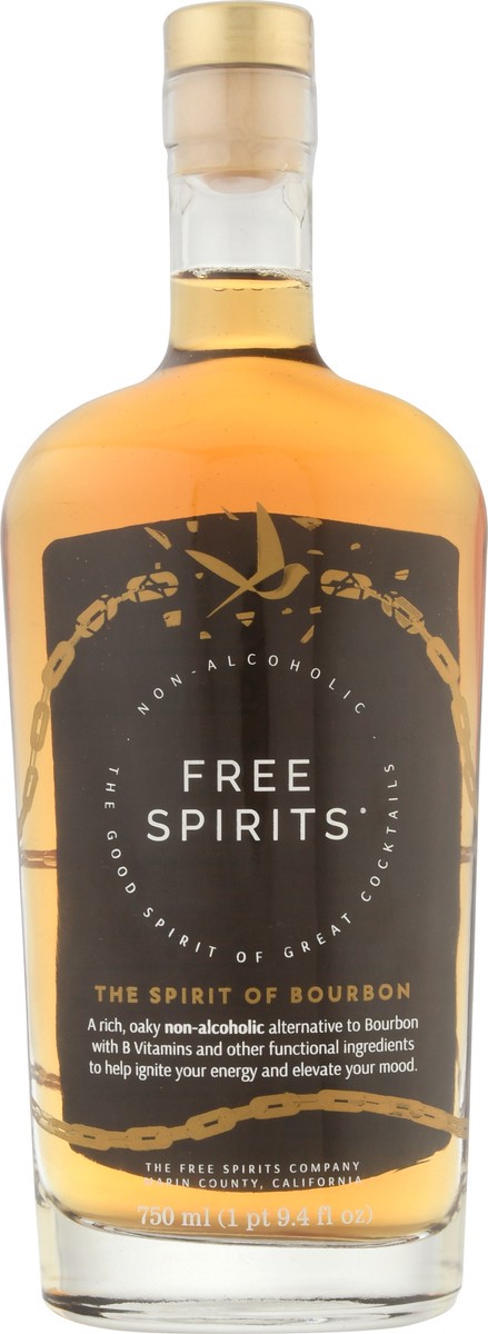 slide 2 of 9, Free Spirits Non-Alcoholic American Oak and Yellow Dent Corn Bourbon 25.36 fl oz, 25.36 fl oz