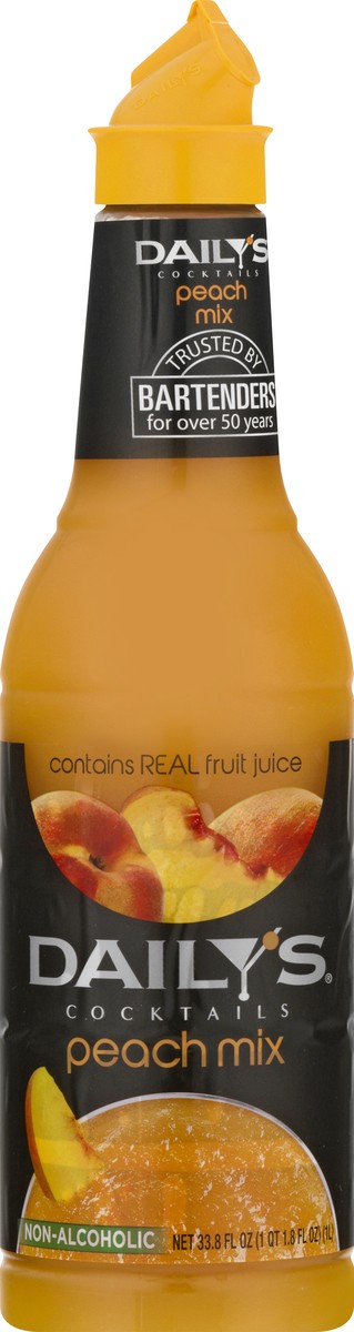 slide 1 of 13, Daily's Peach Cocktail Mix, 1 L Bottle, 33.80 oz