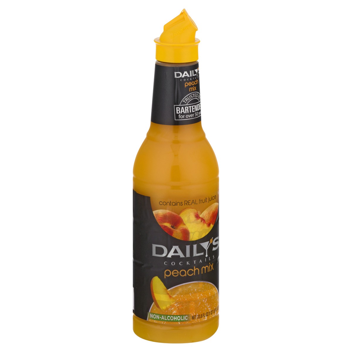 slide 10 of 13, Daily's Peach Cocktail Mix, 1 L Bottle, 33.8 oz