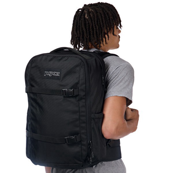 slide 7 of 7, Jansport 1680D Polyester Venture Pack, 21-1/2""H X 6-5/16""W X 13-1/4""D, 100% Recycled, Black, 1 ct