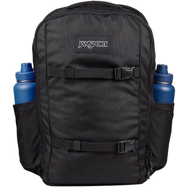 slide 6 of 7, Jansport 1680D Polyester Venture Pack, 21-1/2""H X 6-5/16""W X 13-1/4""D, 100% Recycled, Black, 1 ct