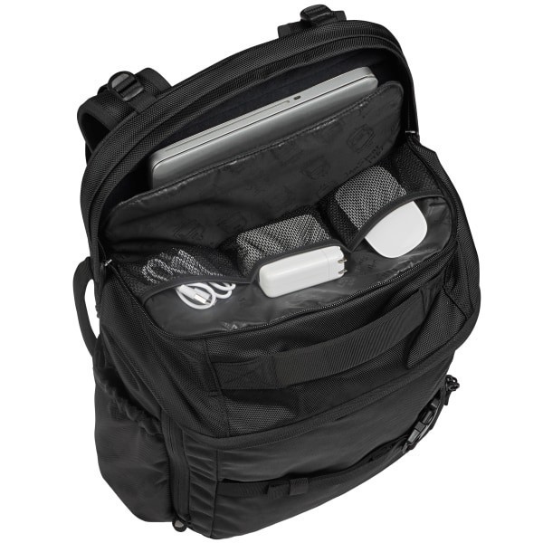 slide 5 of 7, Jansport 1680D Polyester Venture Pack, 21-1/2""H X 6-5/16""W X 13-1/4""D, 100% Recycled, Black, 1 ct