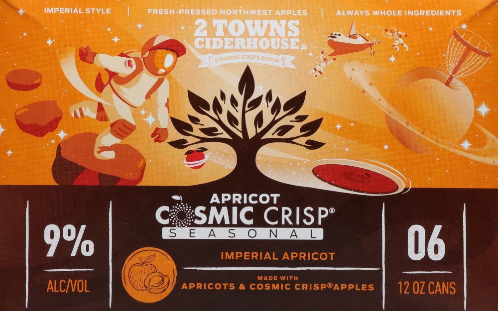 slide 4 of 5, 2 Towns Ciderhouse Cosmic Crisp Imperial POG Cider 6 - 12 oz Cans, 6 ct
