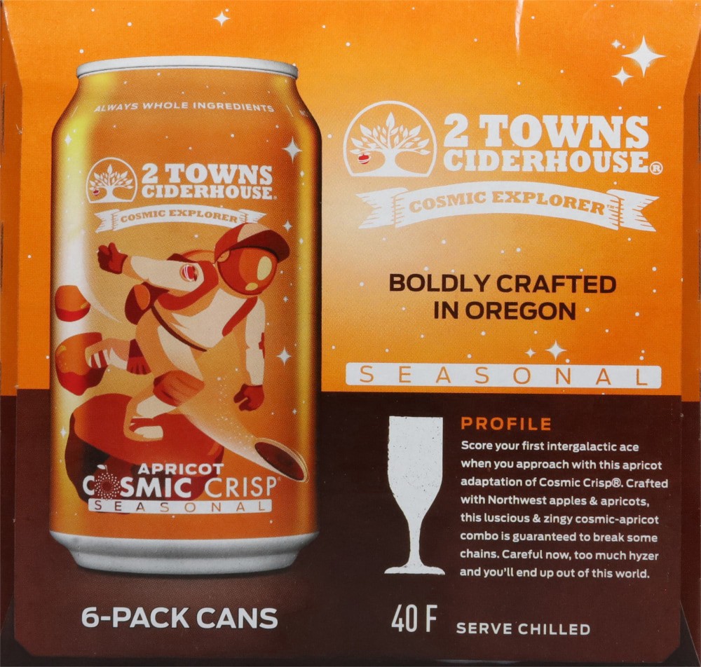 slide 3 of 5, 2 Towns Ciderhouse Cosmic Crisp Imperial POG Cider 6 - 12 oz Cans, 6 ct