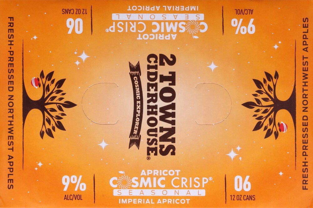 slide 2 of 5, 2 Towns Ciderhouse Cosmic Crisp Imperial POG Cider 6 - 12 oz Cans, 6 ct