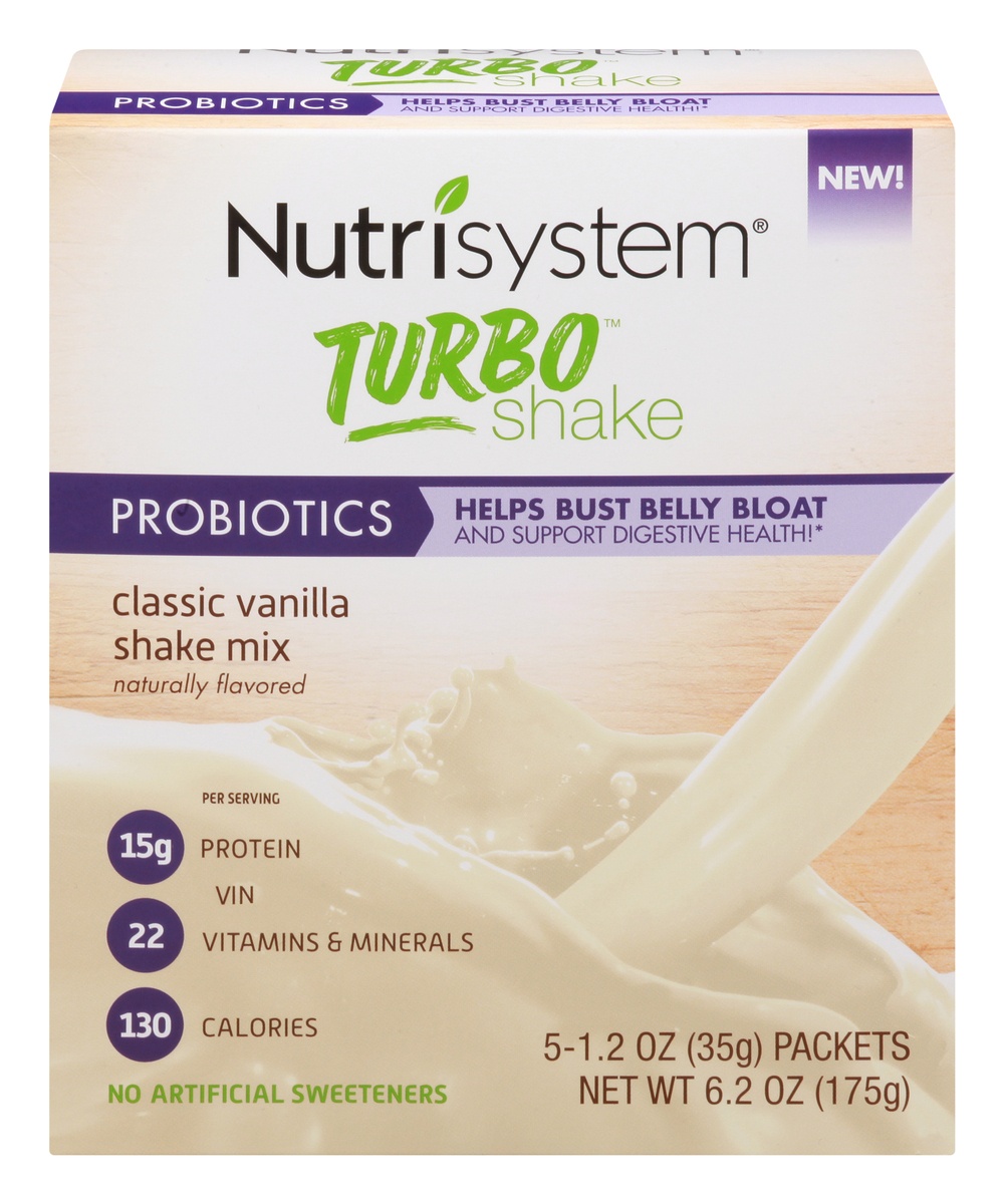 Nutrisystem Turbo Shake Mix Powder Vanilla 5 ct