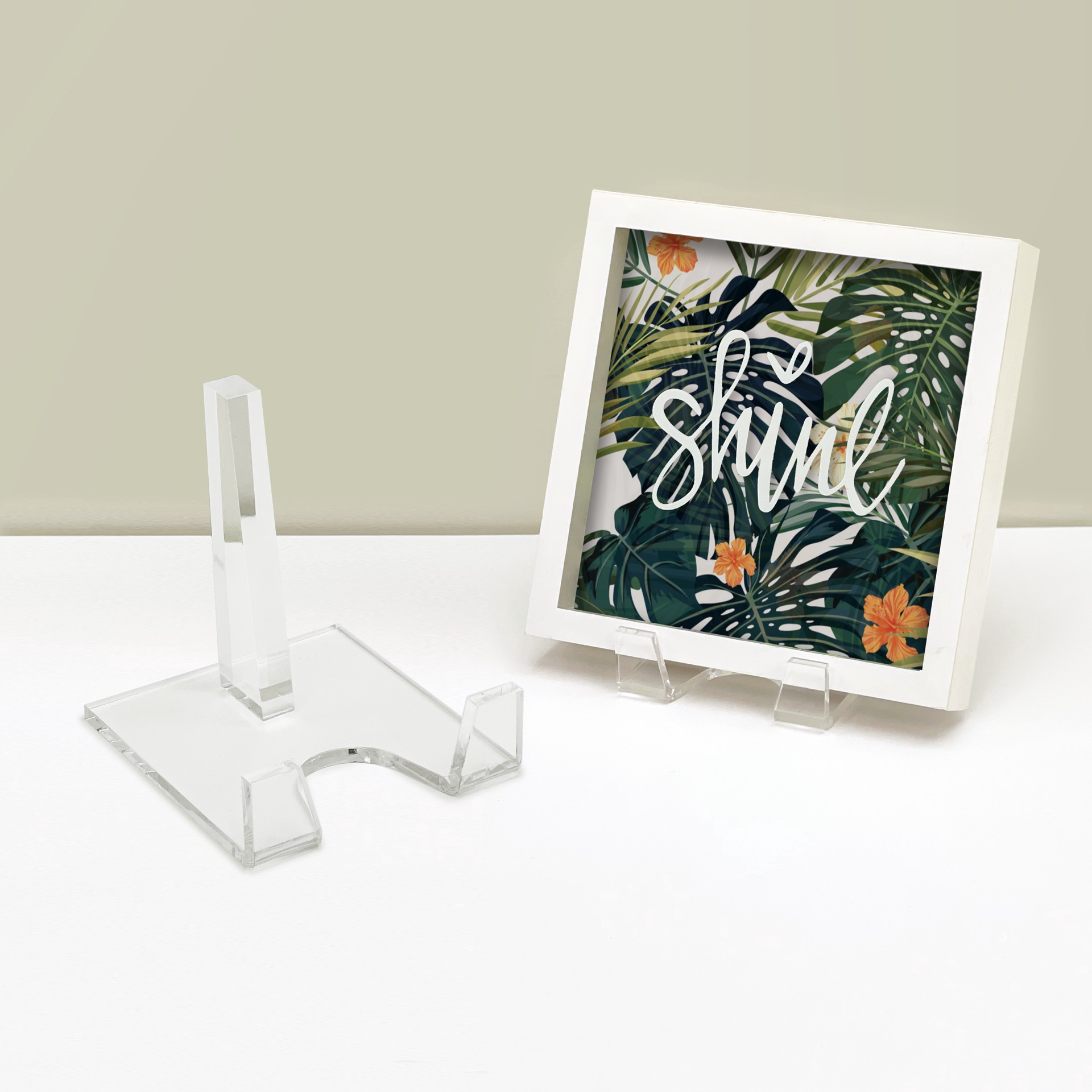 slide 2 of 5, Clear 3" Post Easel By Studio Decor, 52 in x 3 in x 3 in