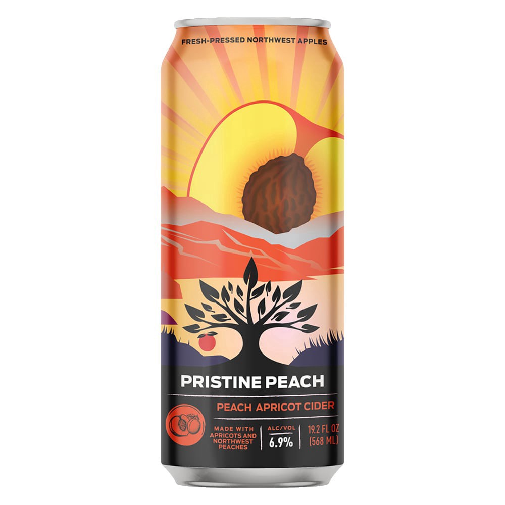slide 2 of 2, 2 Towns Ciderhouse Pristine Peach Cider 19.2 OZ SGL Can, 19.20 fl oz