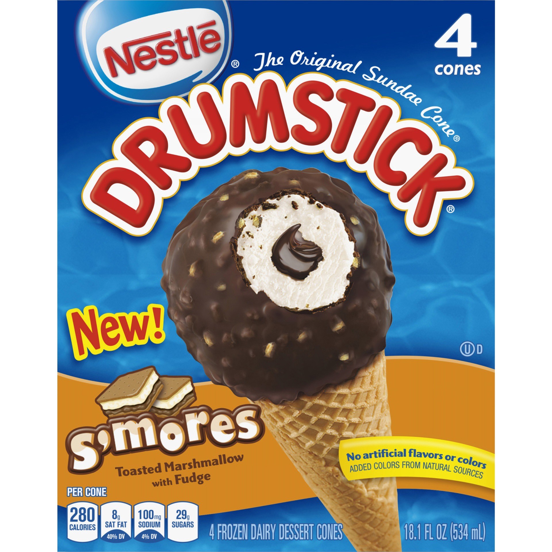 slide 1 of 4, Nestlé Drumstick S'Mores Ice Cream, 4 ct