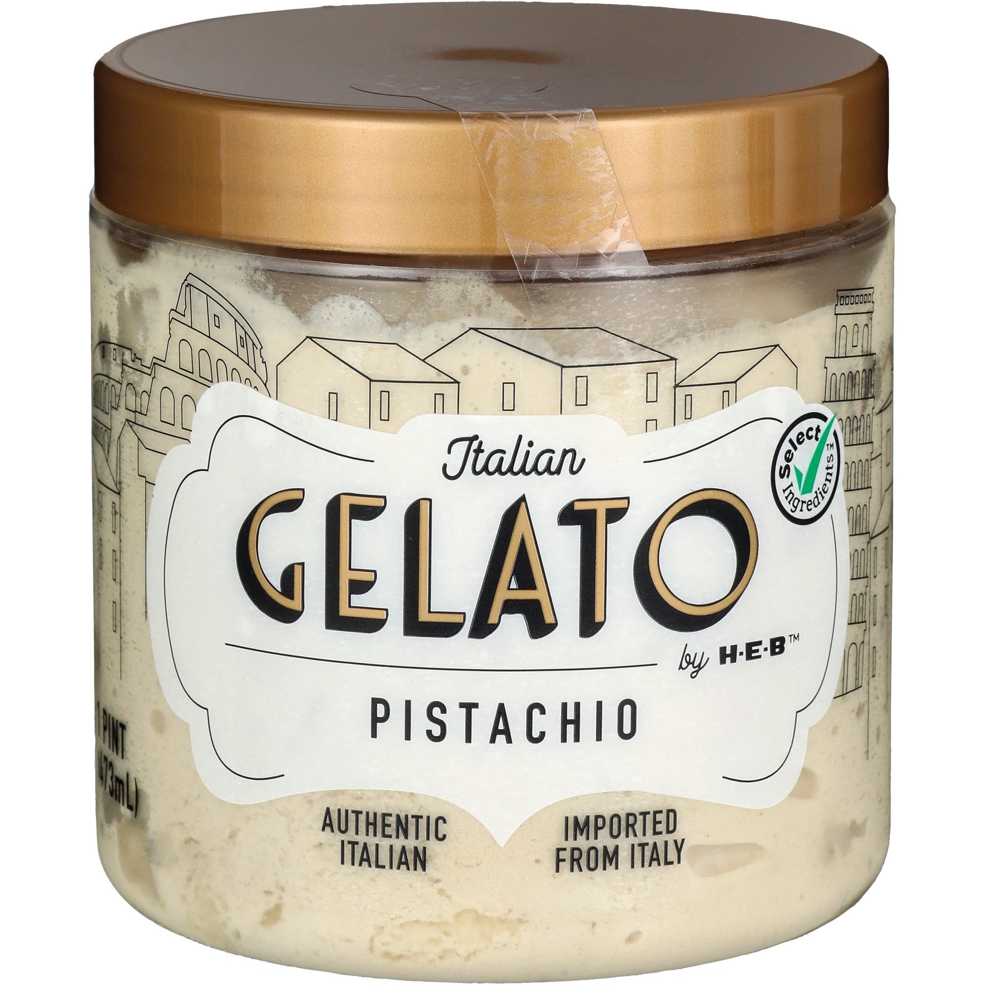 slide 1 of 1, Italian Gelato by H-E-B Pistachio Gelato, 1 pint